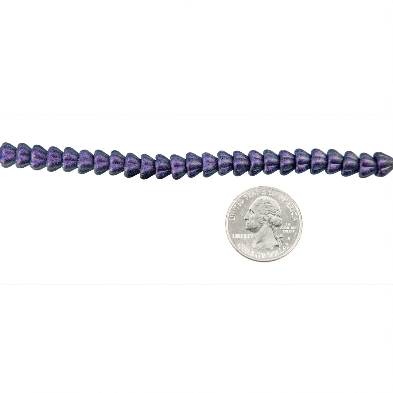 8x6mm Polychrome Orchid Glass Bell Flower Beads One Strand apx 25 beads GB-FB36